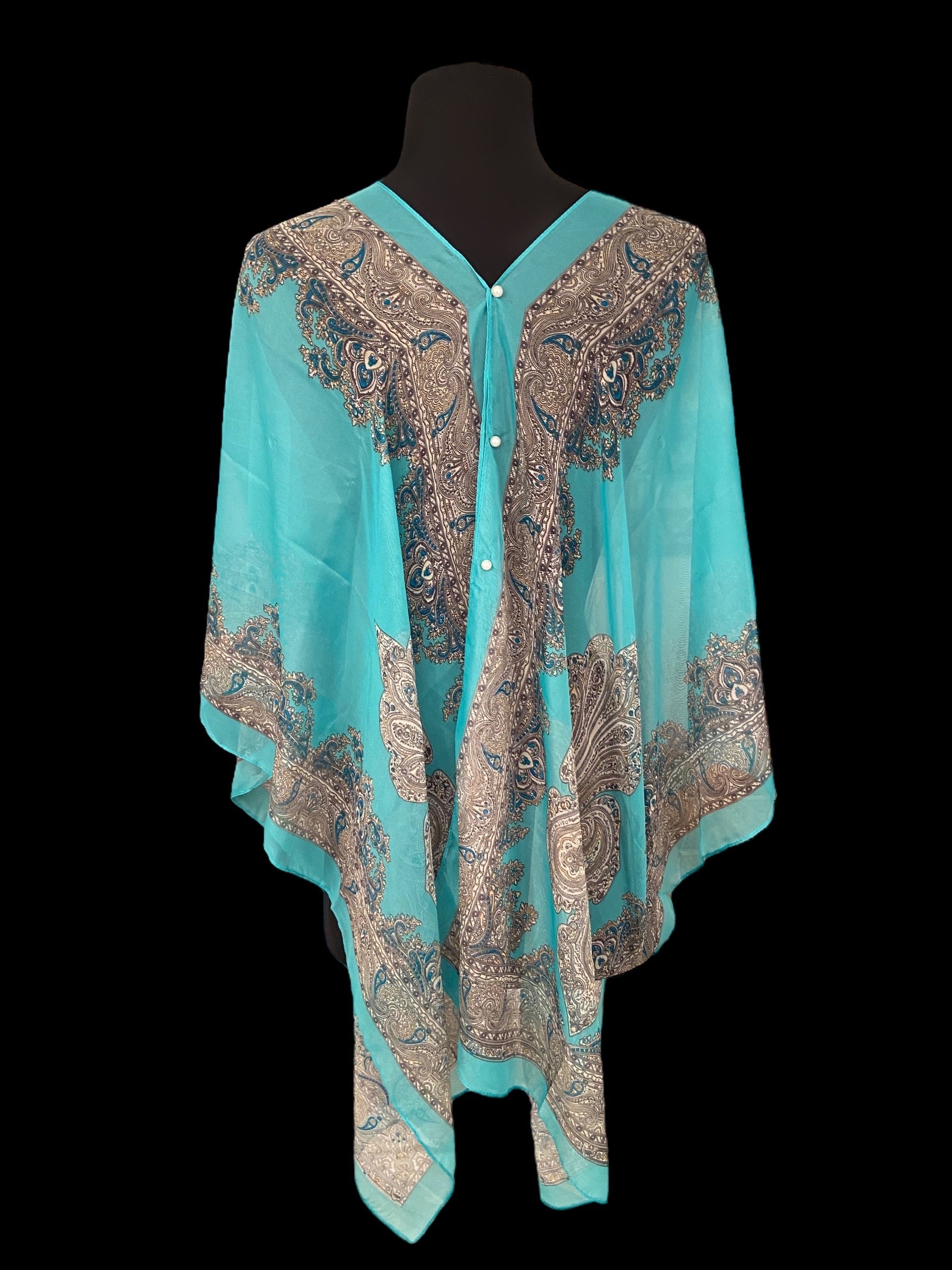 Cat’s Kimono Top in Turquoise