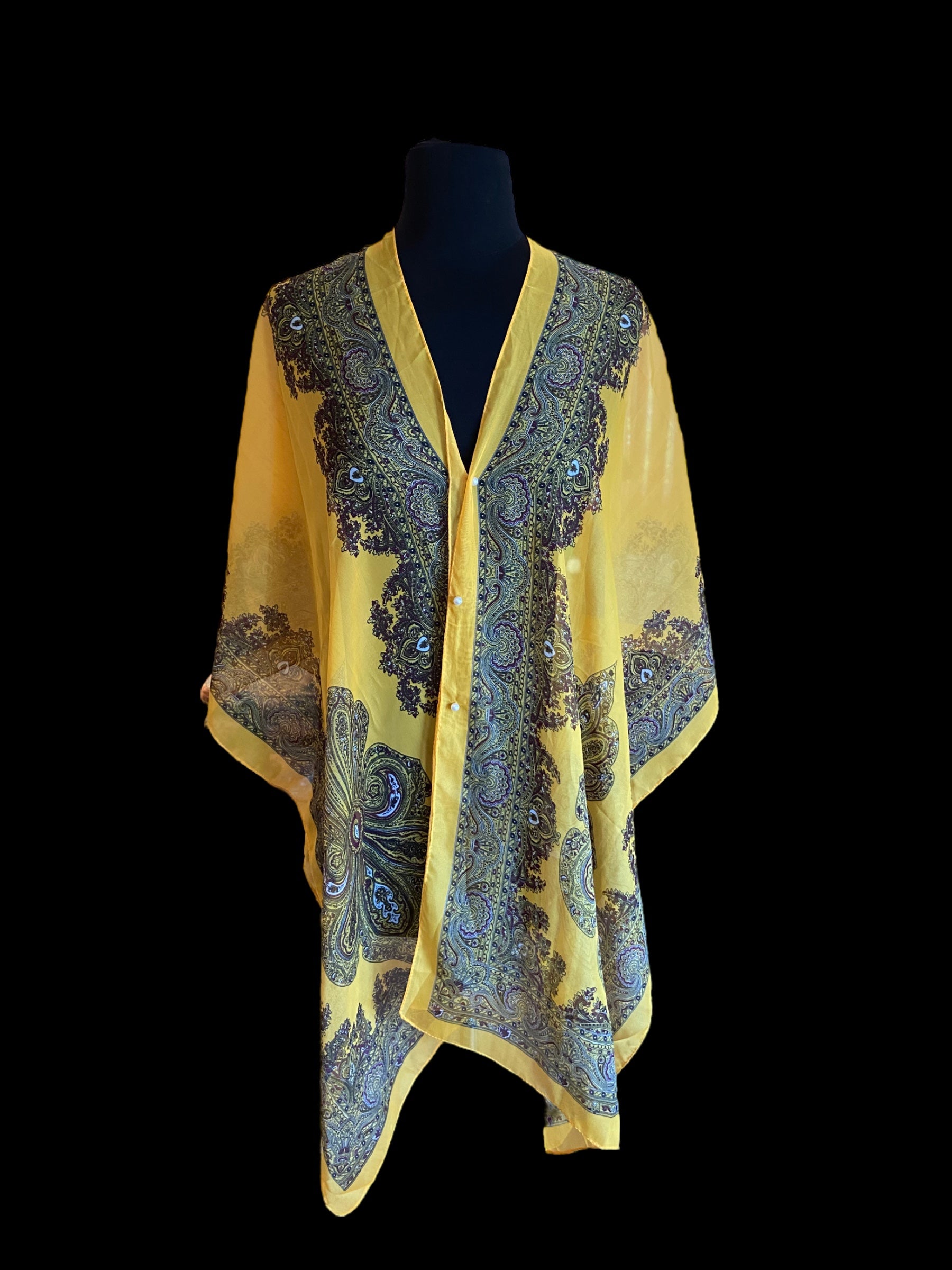 Cat’s Kimono Top in Yellow