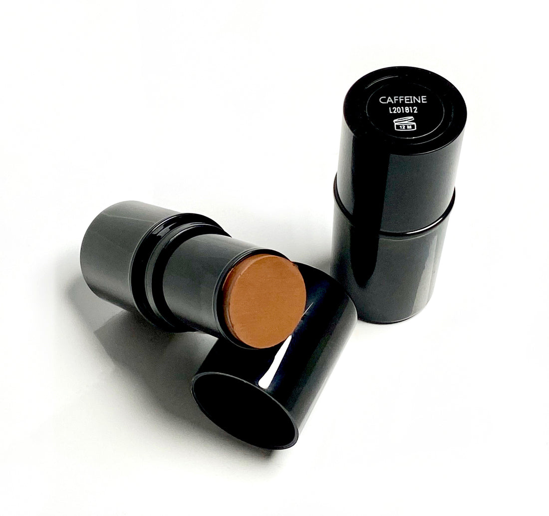 ‘Caffeine’’ a a miracle working bronzer/contour cream stick for your face, eyes and lips.  A CUP OF COFFEE FOR YOUR FACE!