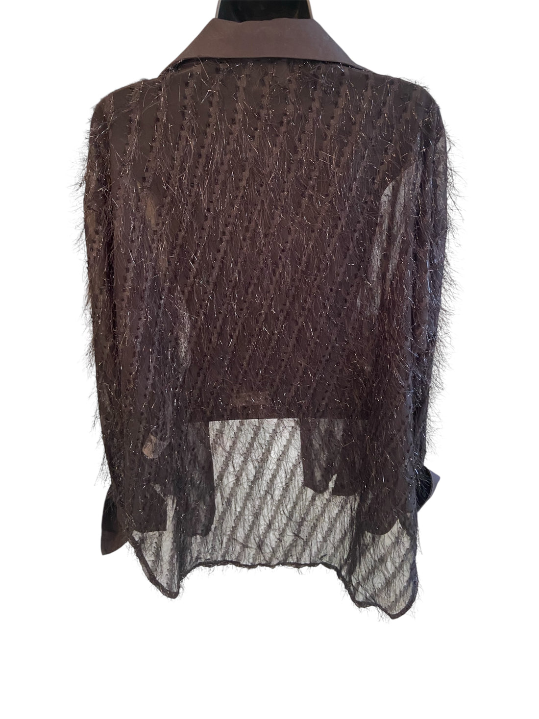 Cat’s Closet: Black Sparkling Fringe Top with Popped Color