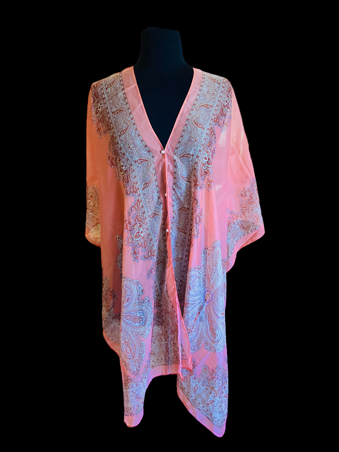 Cat’s Kimono Top in Peach